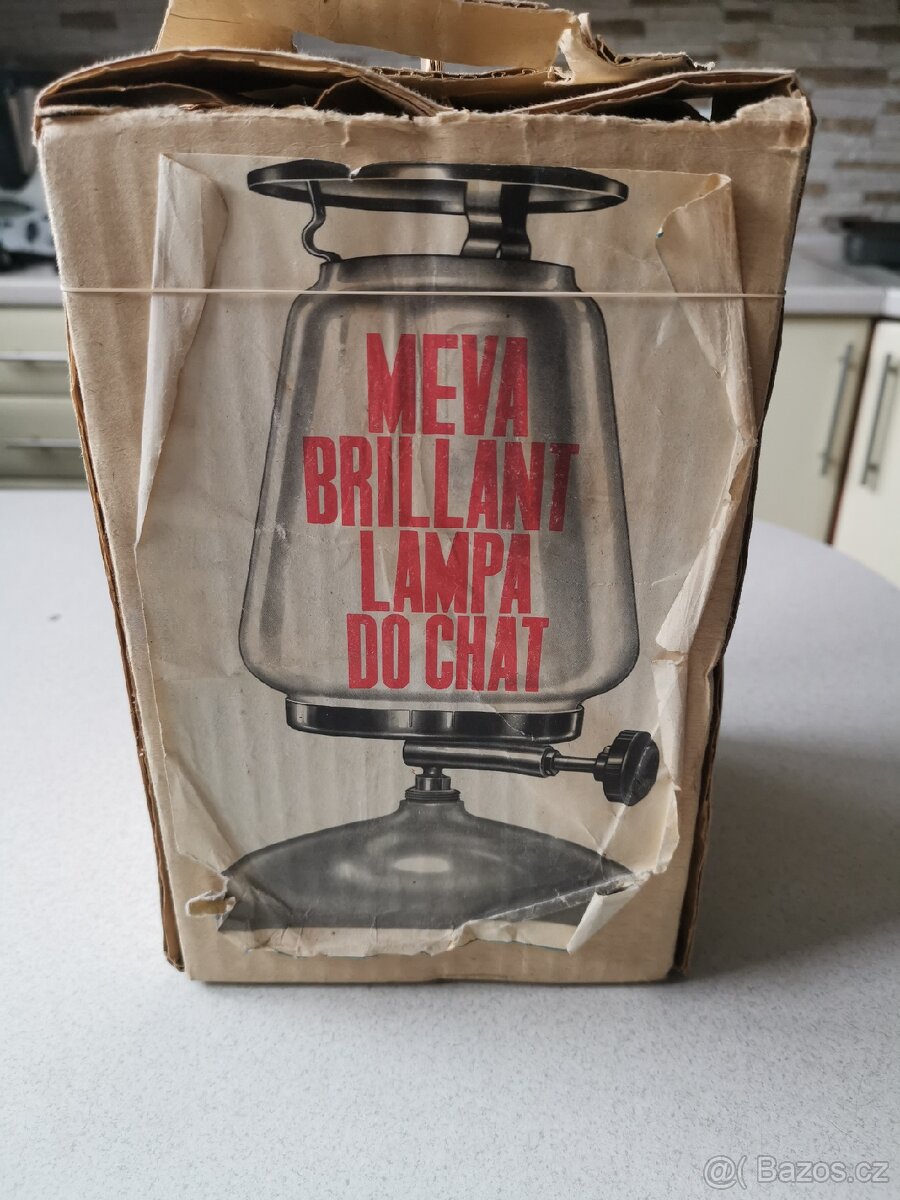 Retro plynová lampa Meva brillant na propan butan do chat.