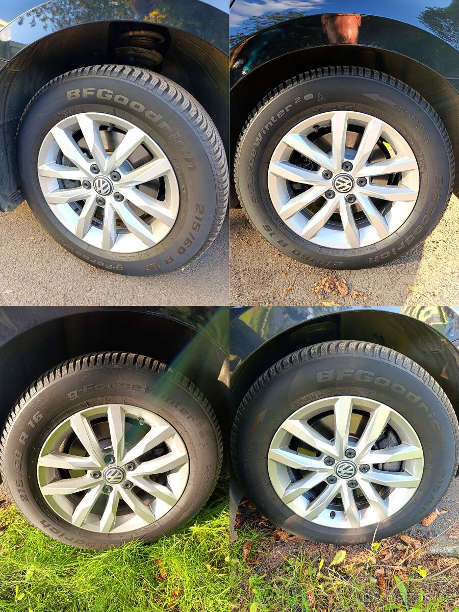 ALU kola r16 5x112 6,5j ET41+zimní pneu 215/60
