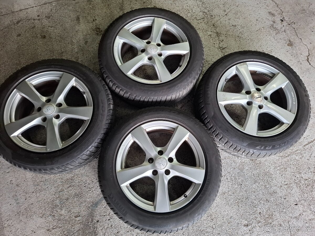 Alu disky 5x112 r17 zimní pneu 225/55r17 Pirelli Wv group