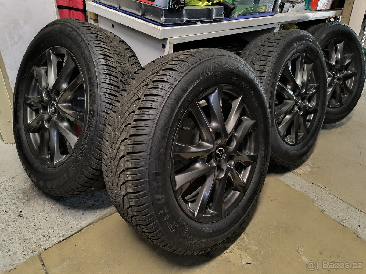 ALU kola Mazda CX3 5x114,3 r16 Originál, zimní pneu 6mm