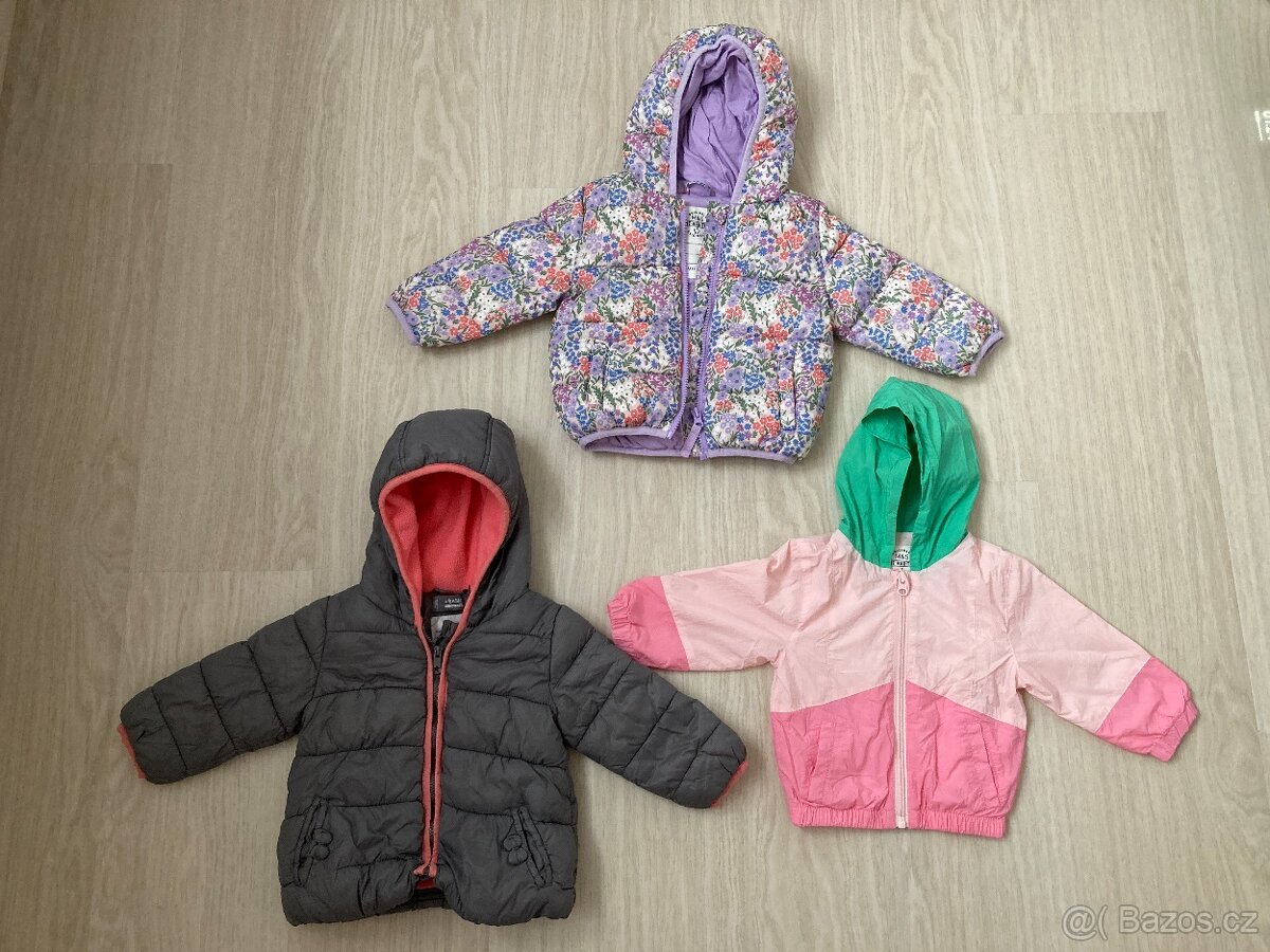 Holčičí bundy vel. 74, 76 a 83