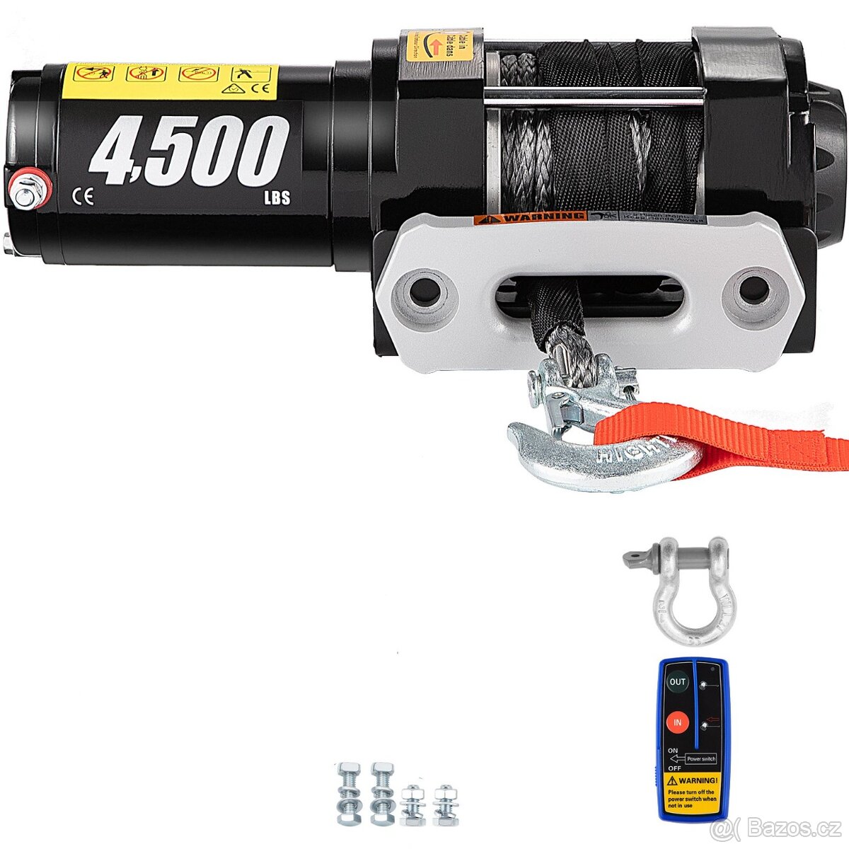 Nový naviják 2045kg / 4500 lbs + syntetické lano