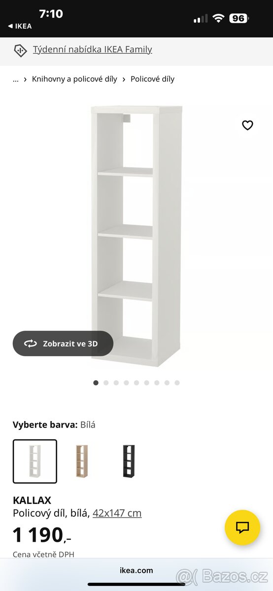 Policový regál IKEA