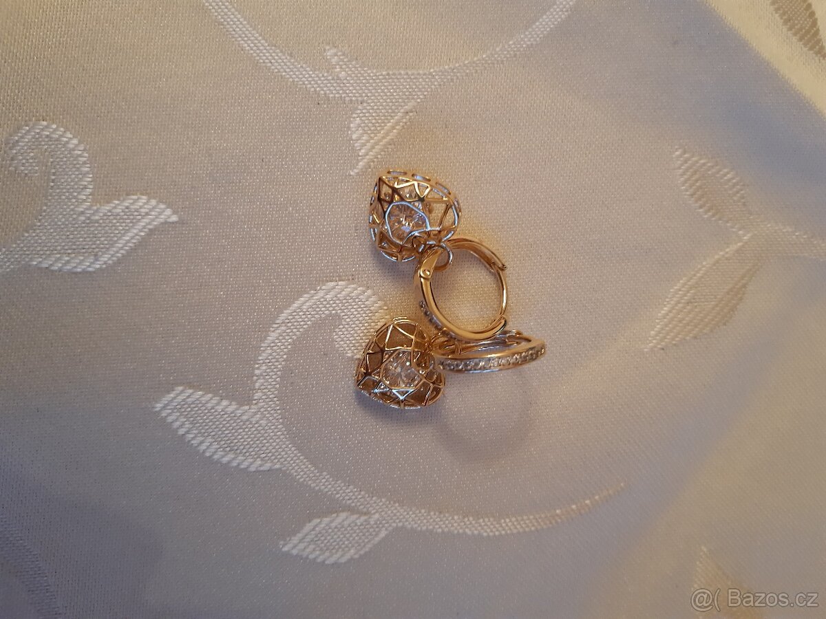 Luxusní pozlacené náušnice