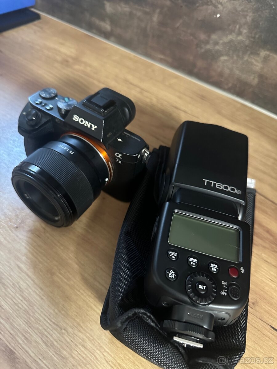 Sony a7 ii +50mm 1.8 +blesk godox