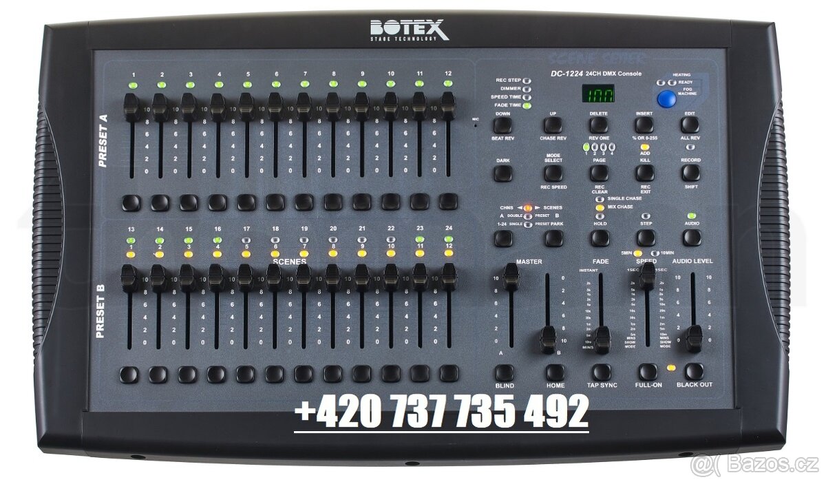 DMX Ovládač světel Botex Controller DMX DC-1224