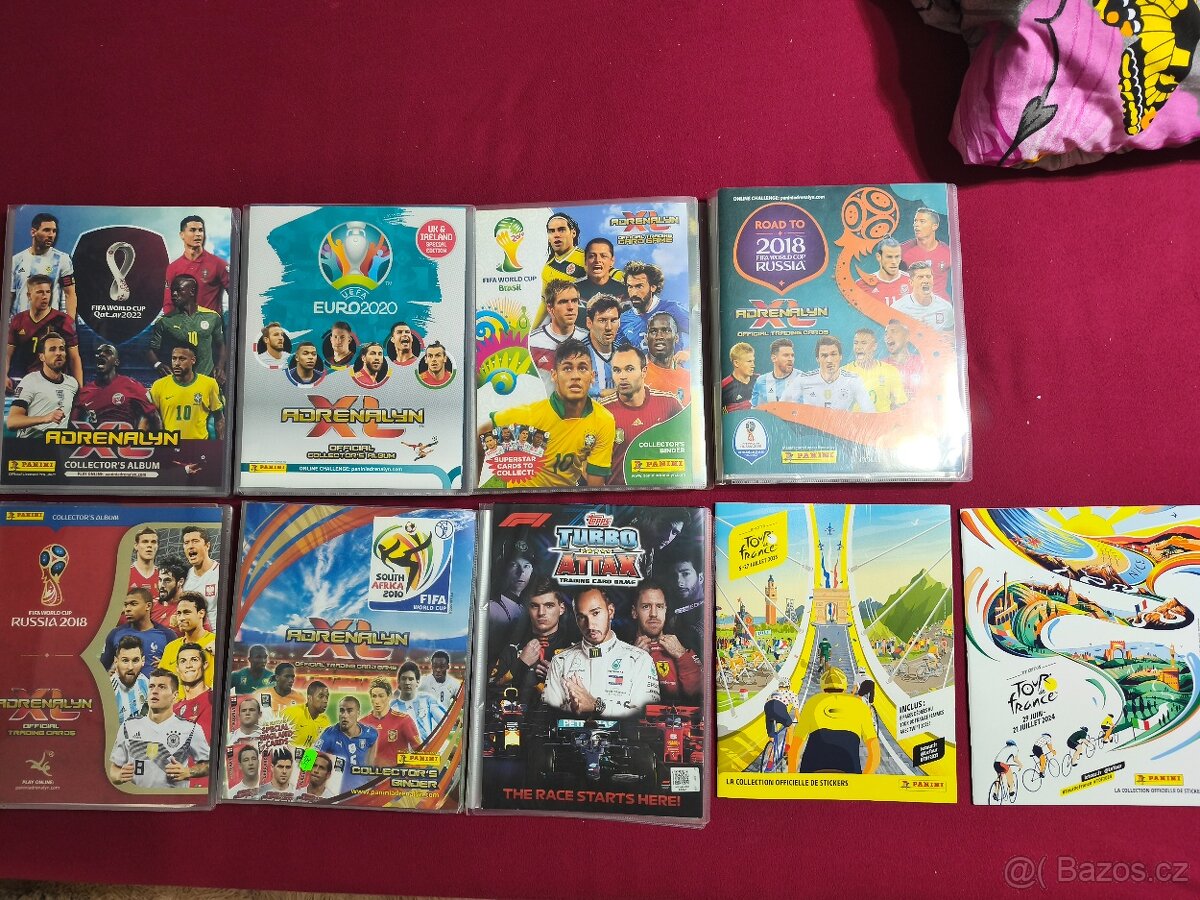 Fotbalové kartičky panini ,topps