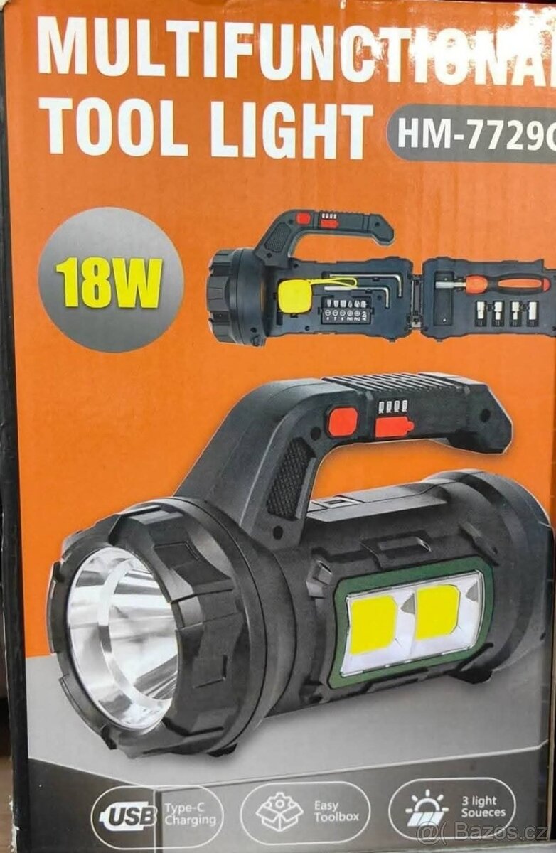 Multifunkční baterka s nářadím