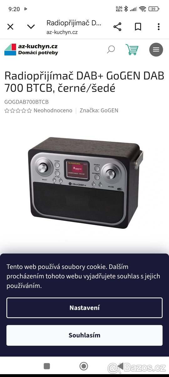 Digitální rádiopřijimač Gogen