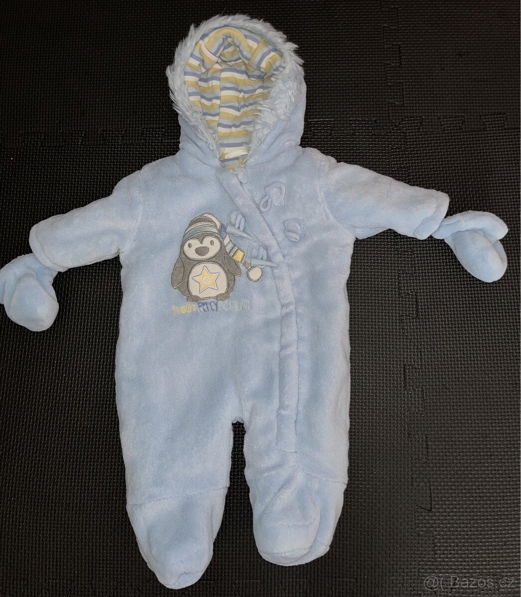 Zimni overal BABY Blue jako nový vel 0-3 mes