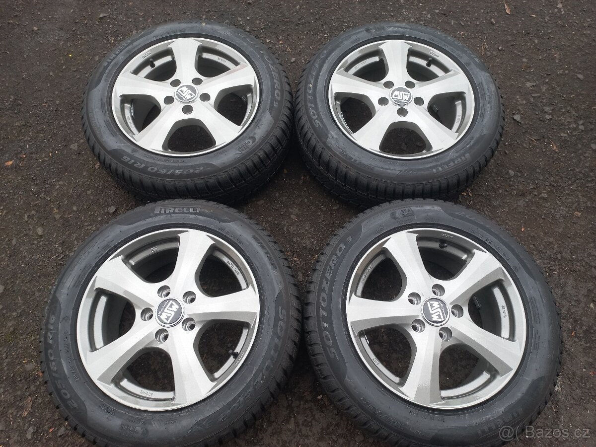 Sada NOVÝCH Alu kol MSW 205/60R16 zimní