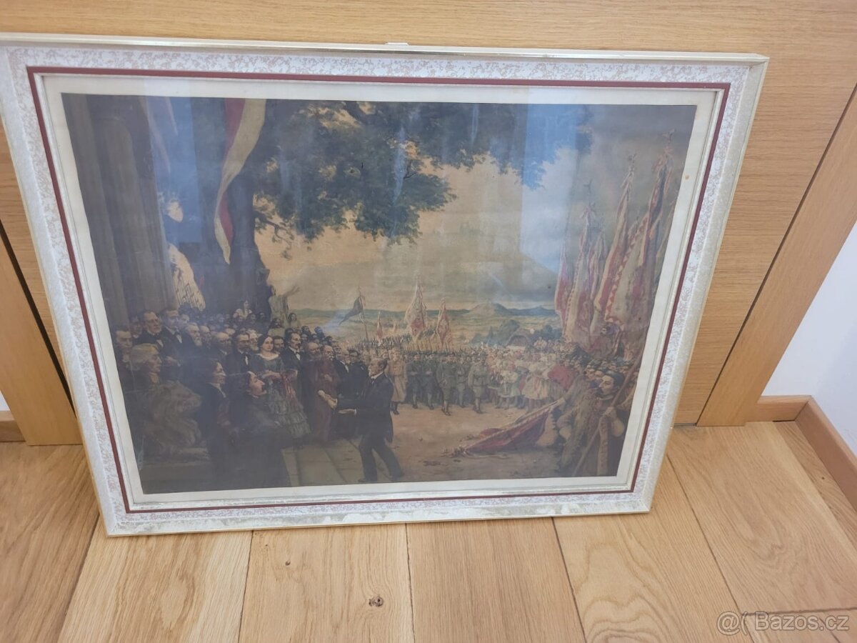 Obraz - vítání TGM Sokoly - 65 x 50 cm