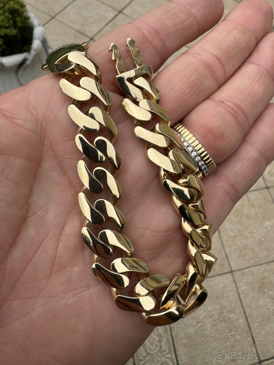 Zlaty náramek - 26.2g 22cm 14mm CUBAN CHAIN - NOVÝ ZLATO