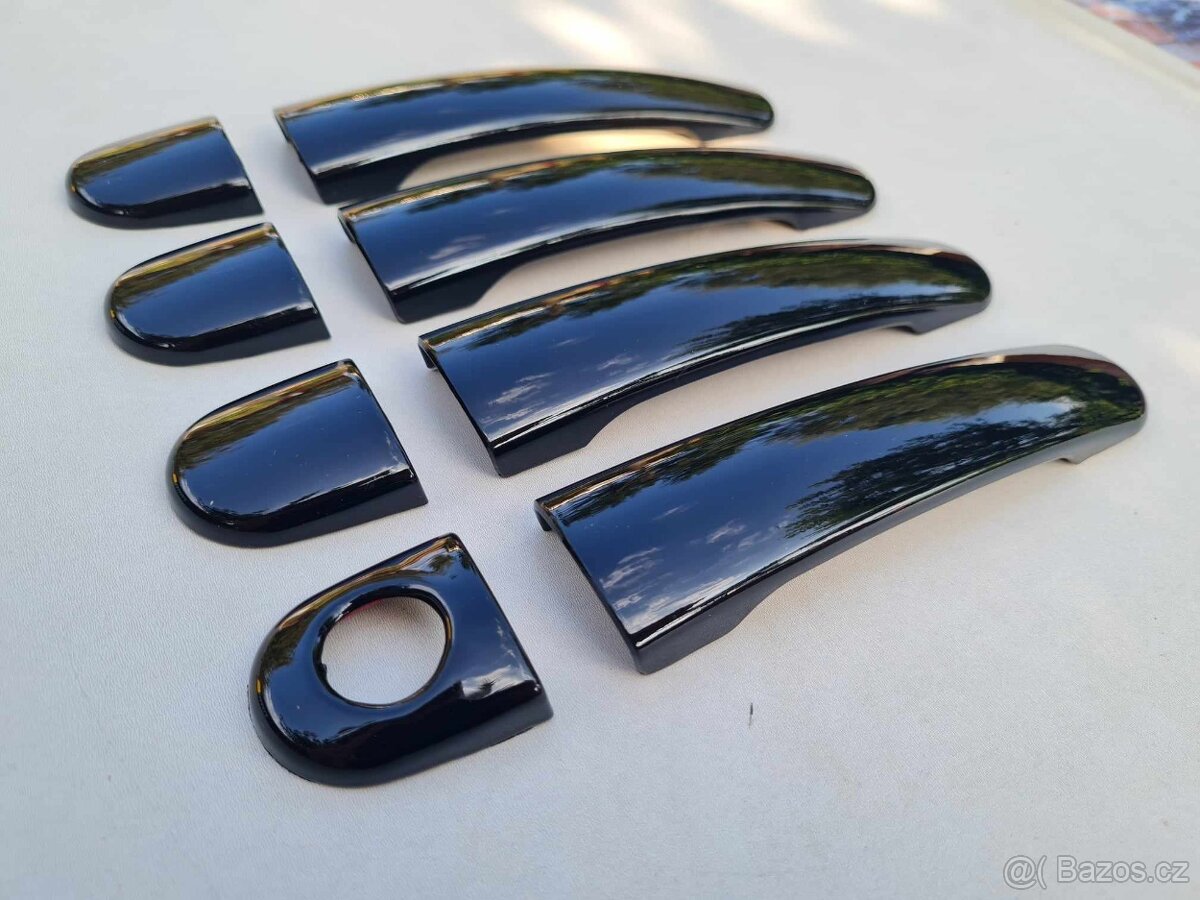 ČIERNE a KARBONOVE kľučky krytky klučiek dveri