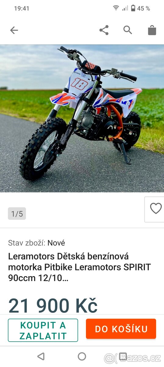 Pitbike 110, kola 12/10
