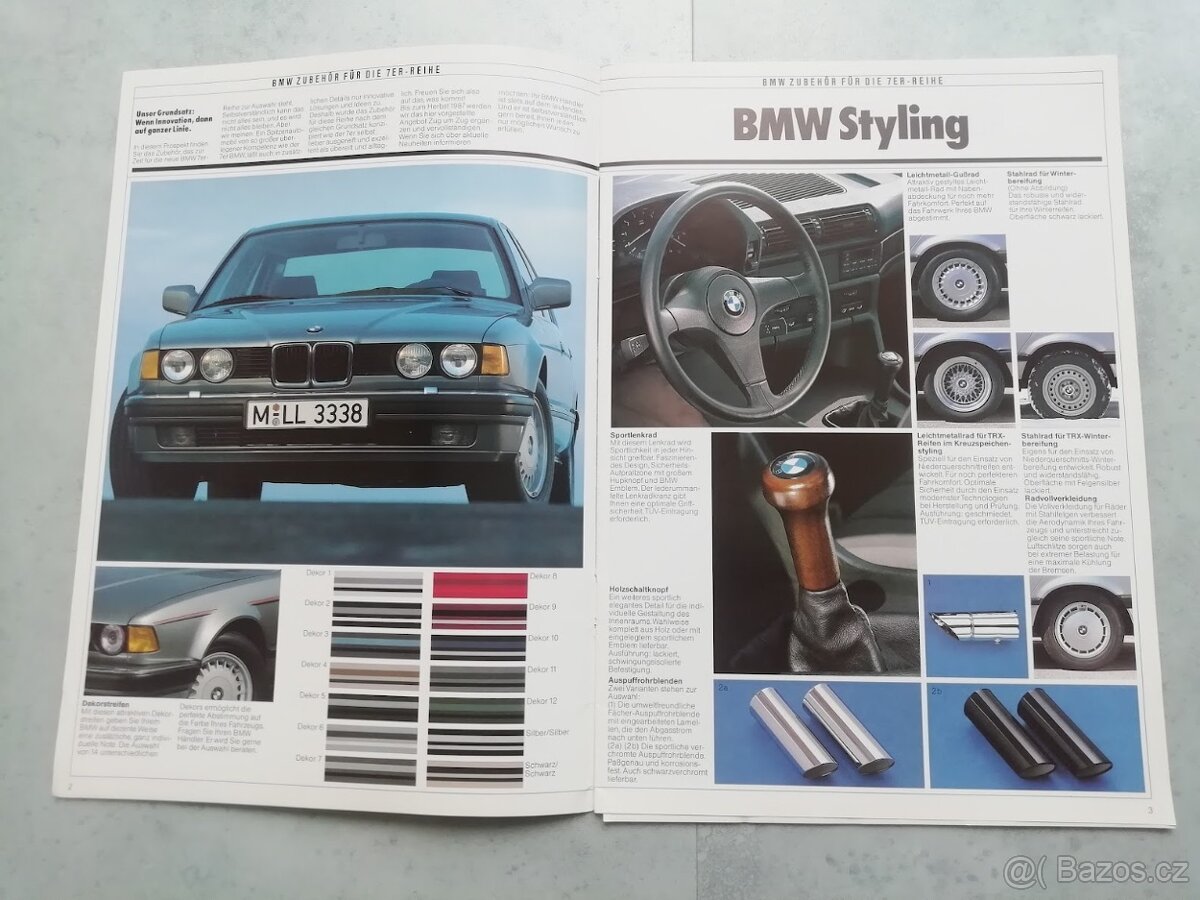 BMW E32 - katalog doplňků a příslušenství 1986