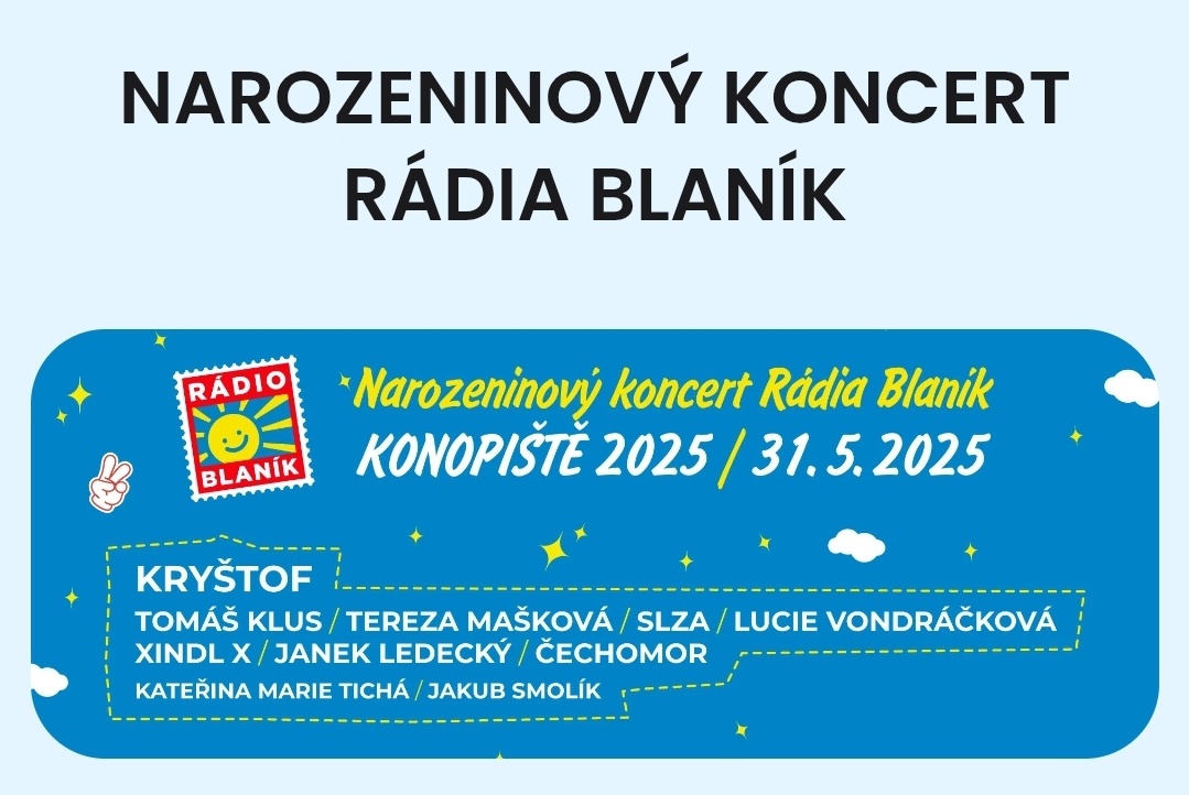 Koncert rádia Blaník 4 vstupenky