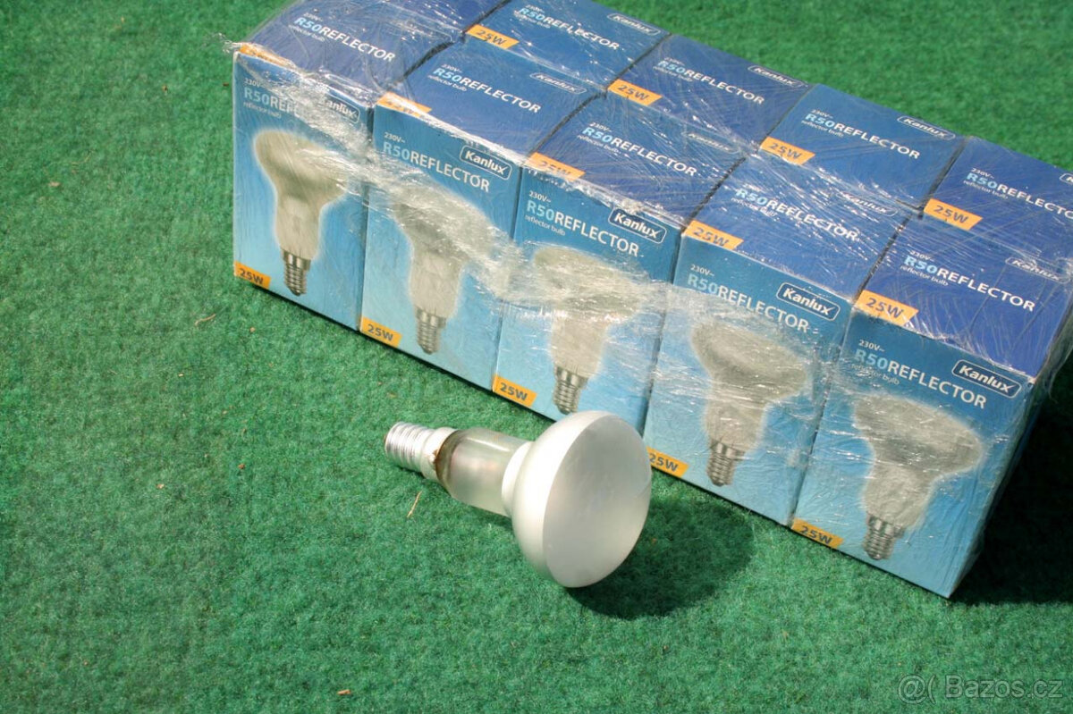 Nové žárovky reflektor E14+E27 25-100W