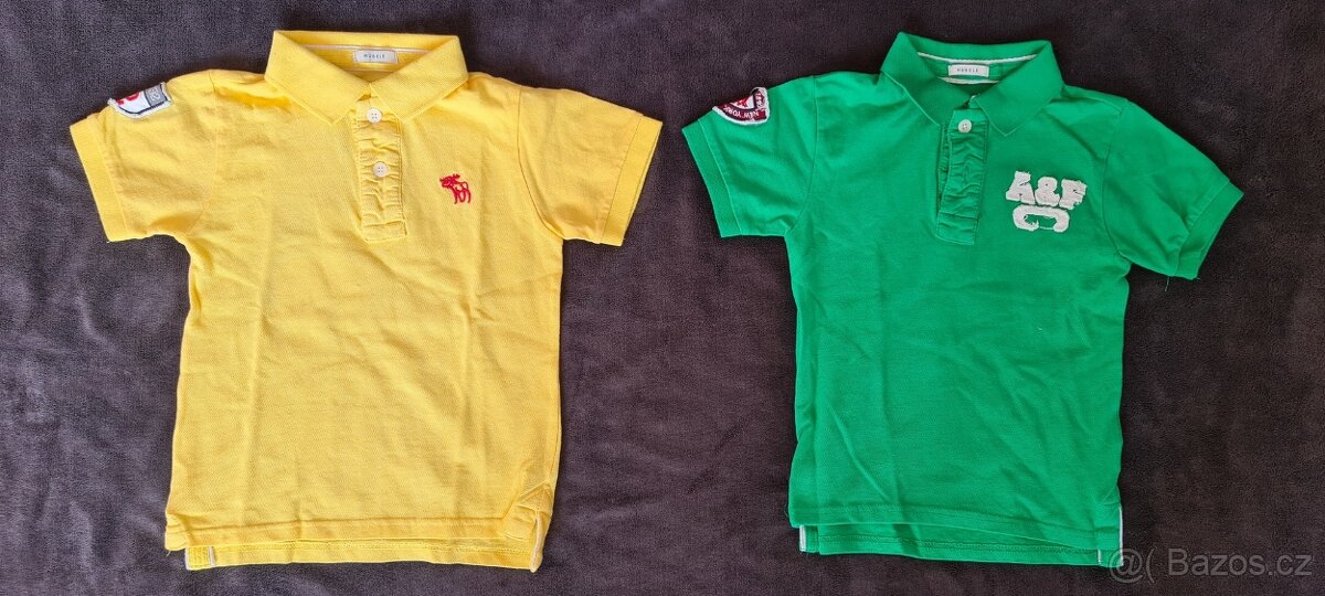 496 - DVĚ dětská polotričká ABERCROMBIE - NOVÁ