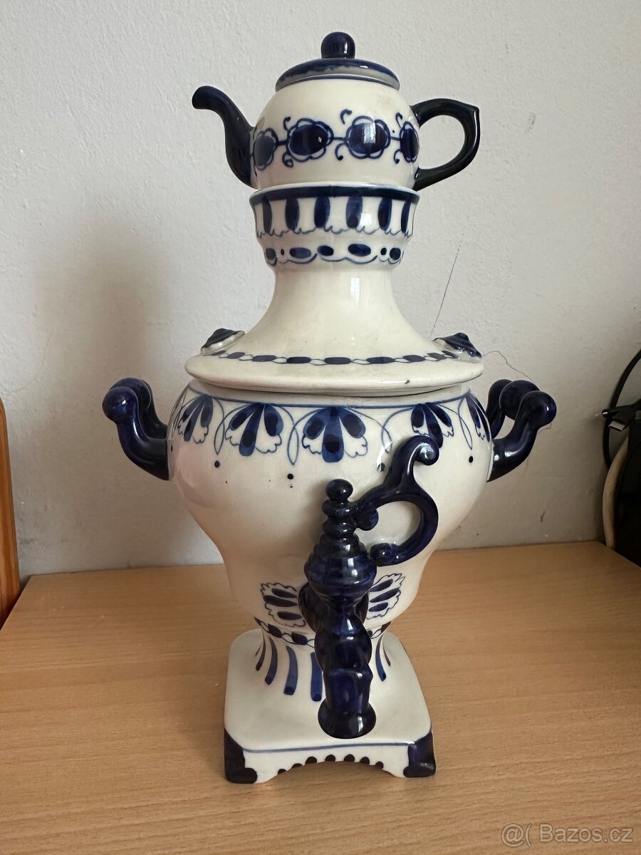 Starý keramický samovar GŽEL SSSR