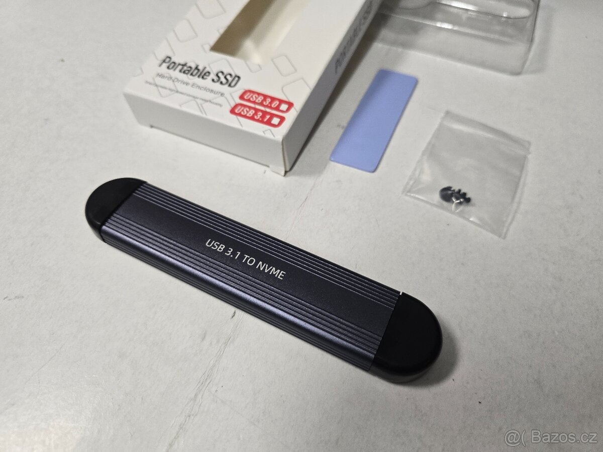 Přenosný SSD M.2 USB3 + USB-C adaptér NVME/SATA nový
