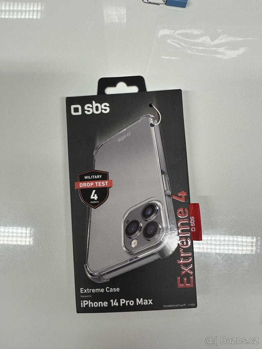 transparentní pouzdro extreme 4 pro iphone 14 pro max