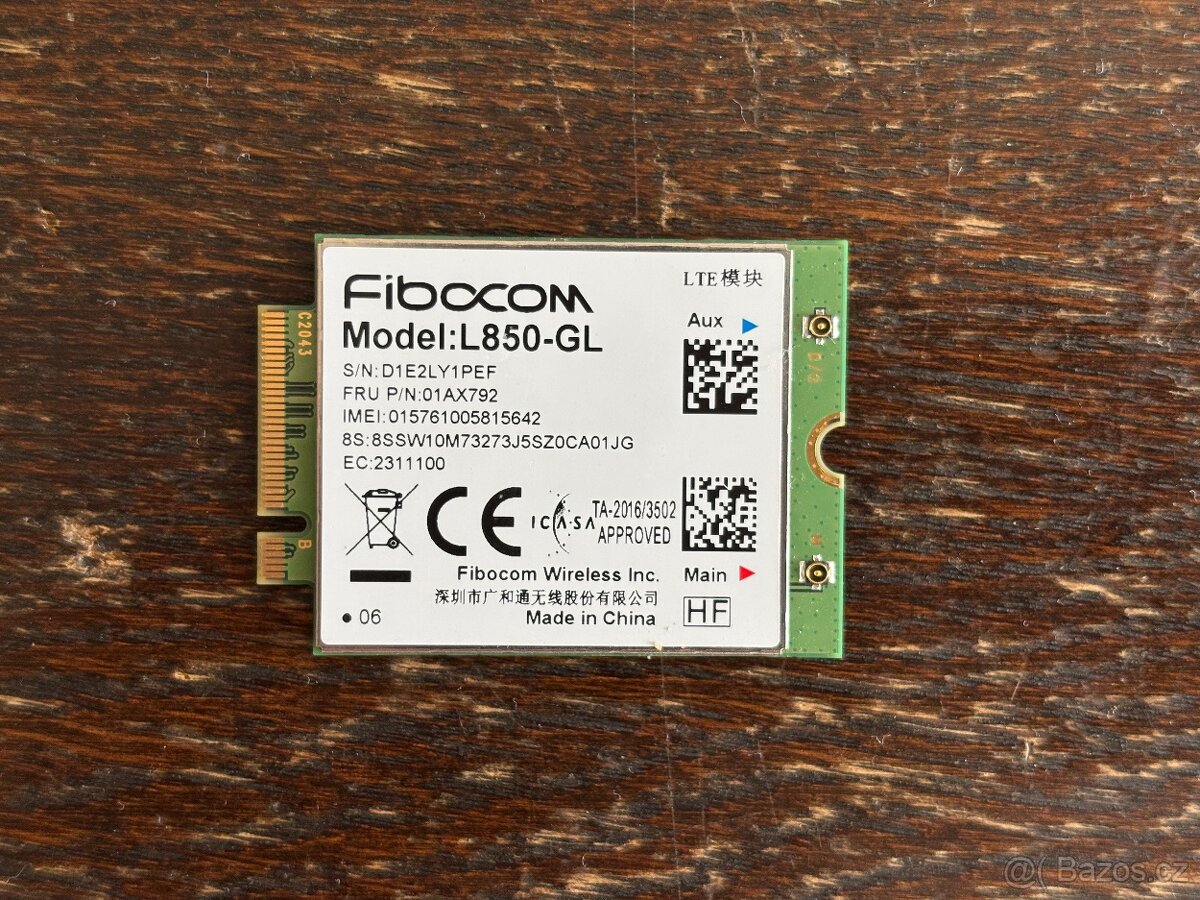 Lenovo 4G modem, Fibocom L850-GL