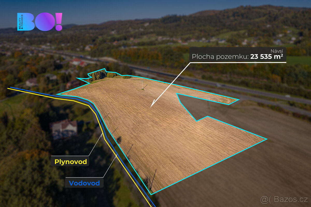 Prodej komerčního pozemku 23 535 m², Návsí