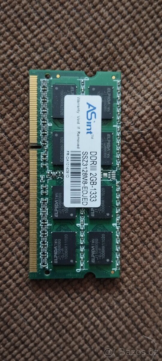 Asint 2GB DDR3 do noteboku
