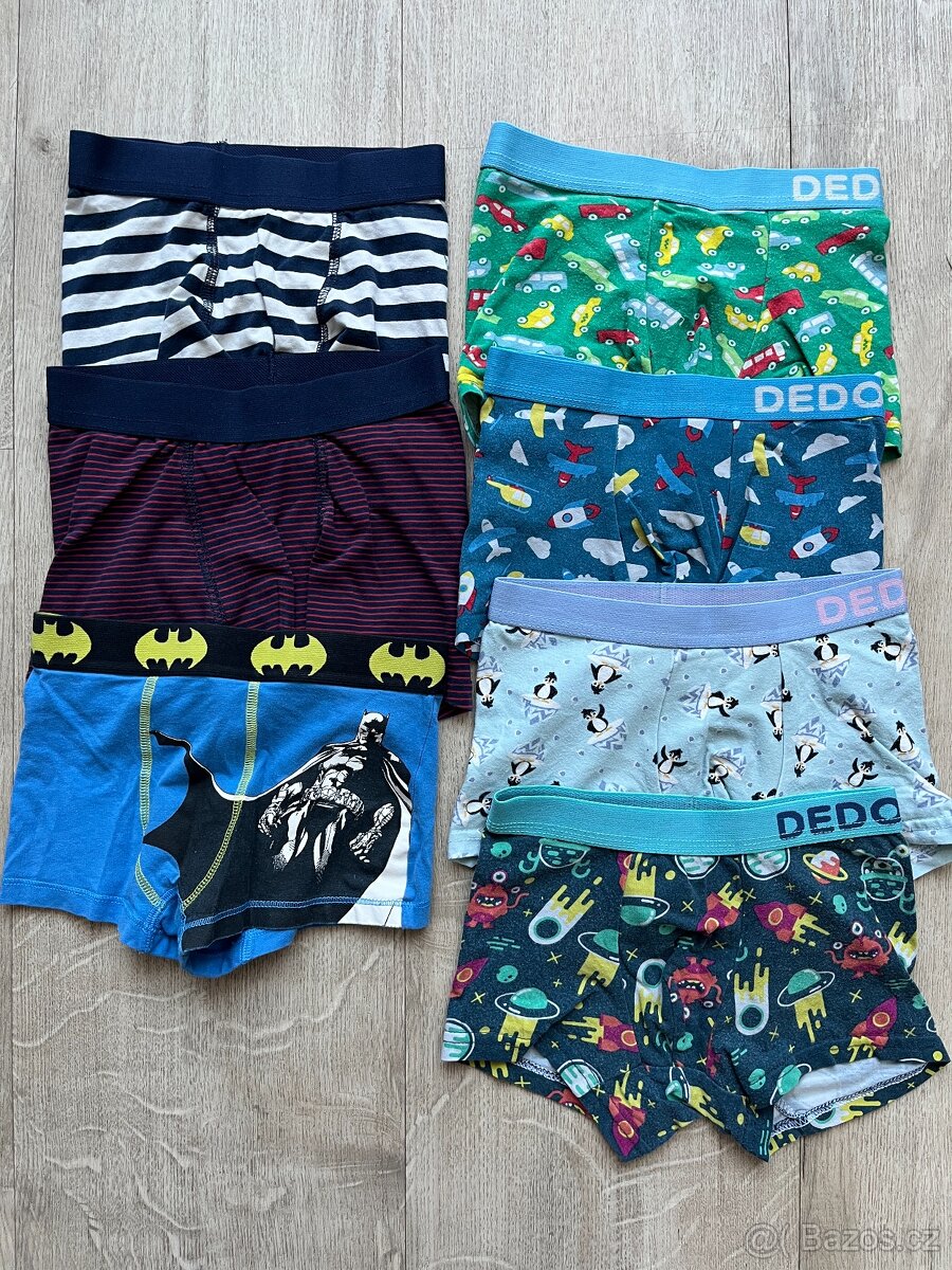 Chlapecké boxerky a slipy - různé značky, vel. 110 a 116