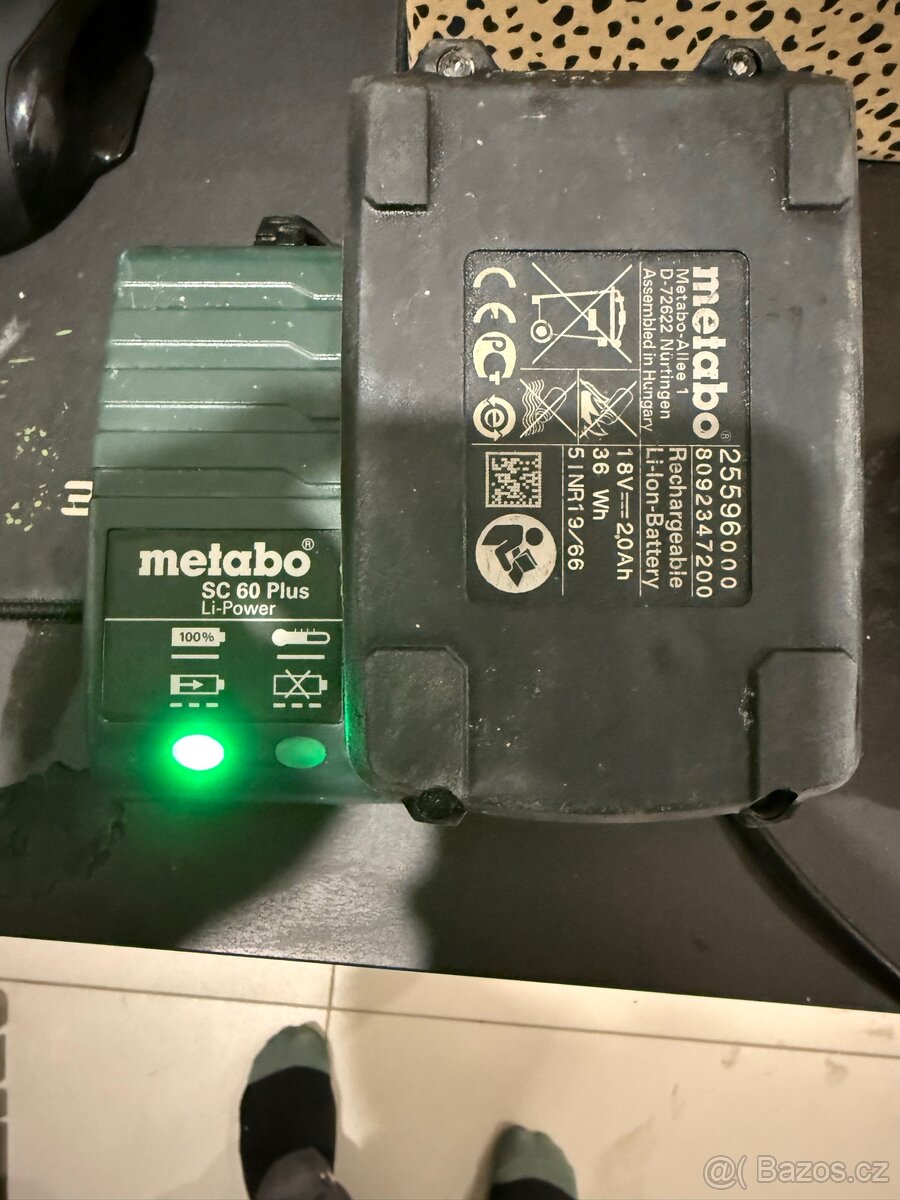 Metabo nabíječka a akumulator