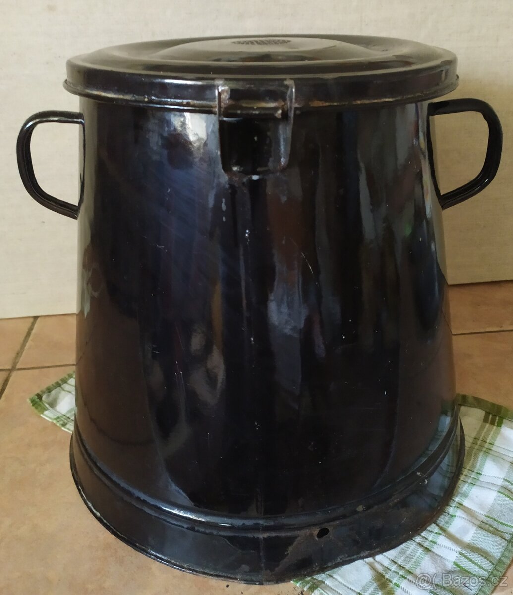 Nabízím smaltovaný hrnec na sádlo, brambory - 20l