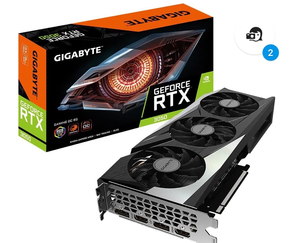 GIGABYTE GeForce RTX 3050 GAMING OC 8G