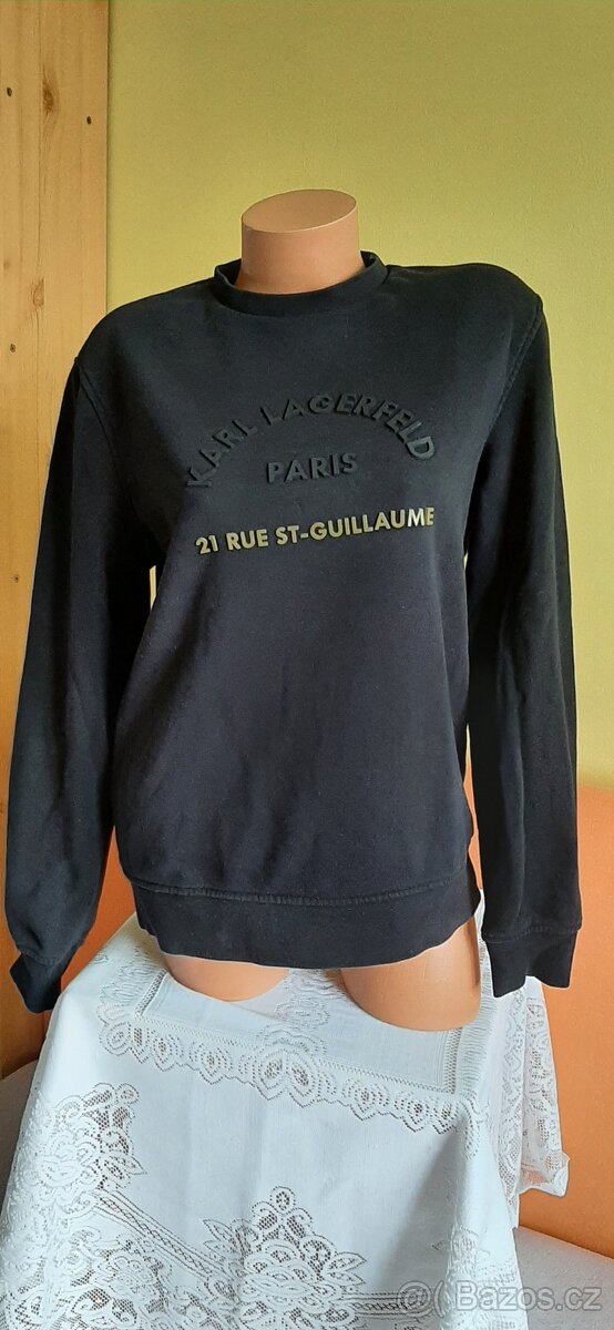 Originál černá mikina Karl Lagerfeld S