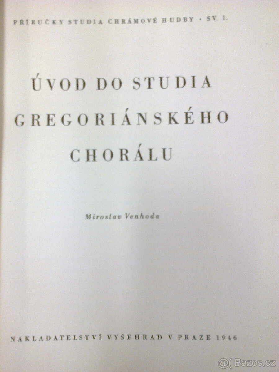 Miroslav Venhoda - Úvod do studia gregoriánského chorálu