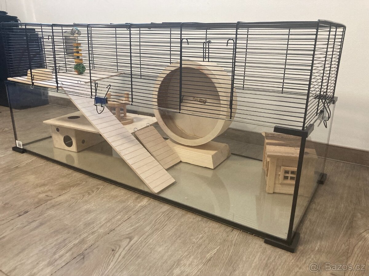 Dvoupatrová klec pro křečka Comfy Vetro Plus Nature 100