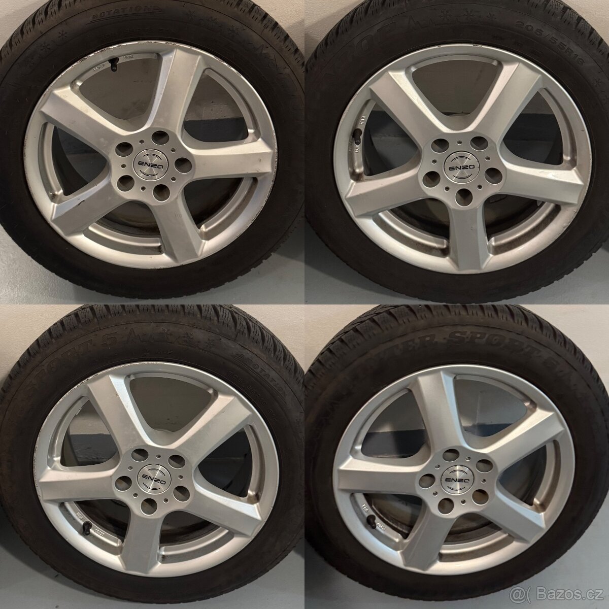 Alu kola Enzo 7Jx16 ET40 5×112 + zimní pneu