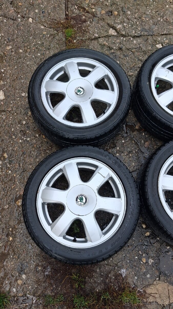 Alu kola R15, 5x100, Fabia letní 195/50
