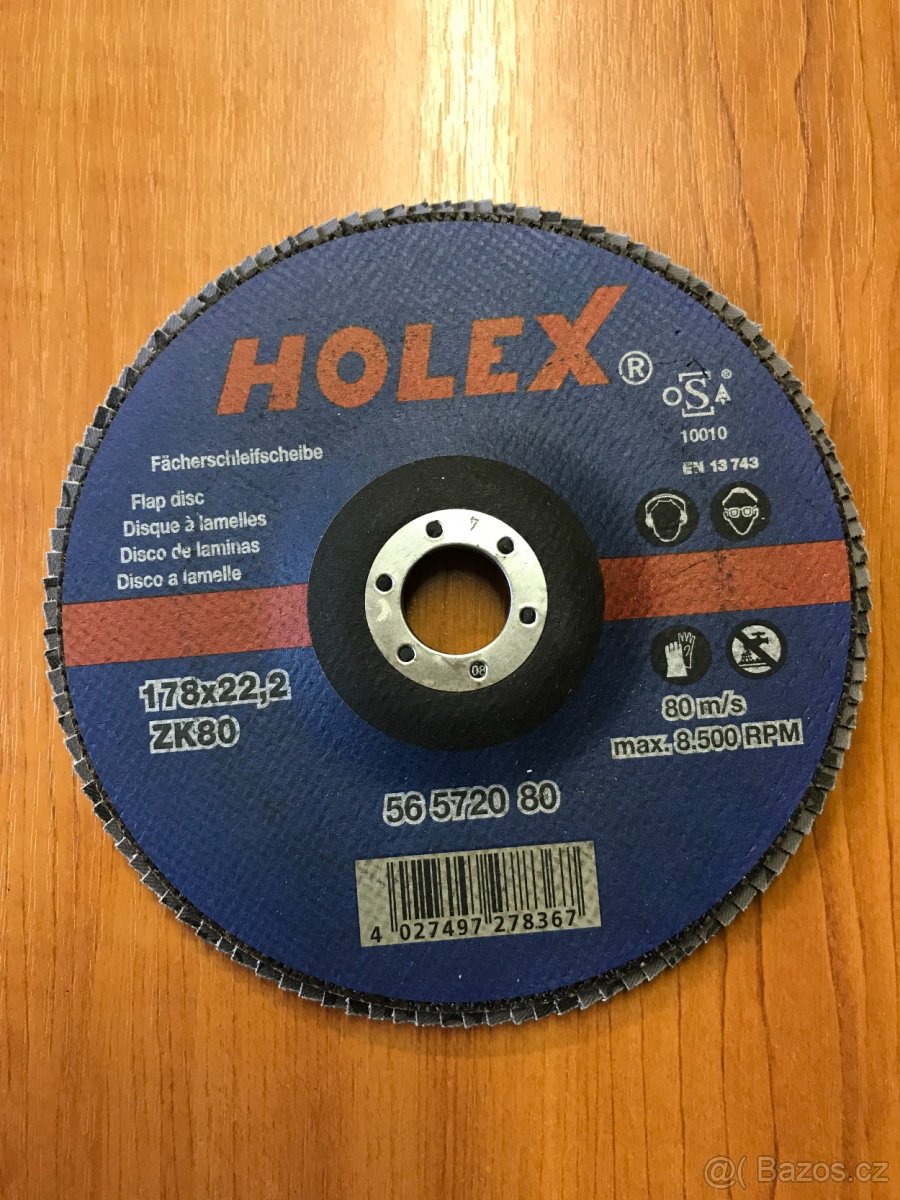 Lamelový (vějířovitý) brusný kotouč HOLEX plochý