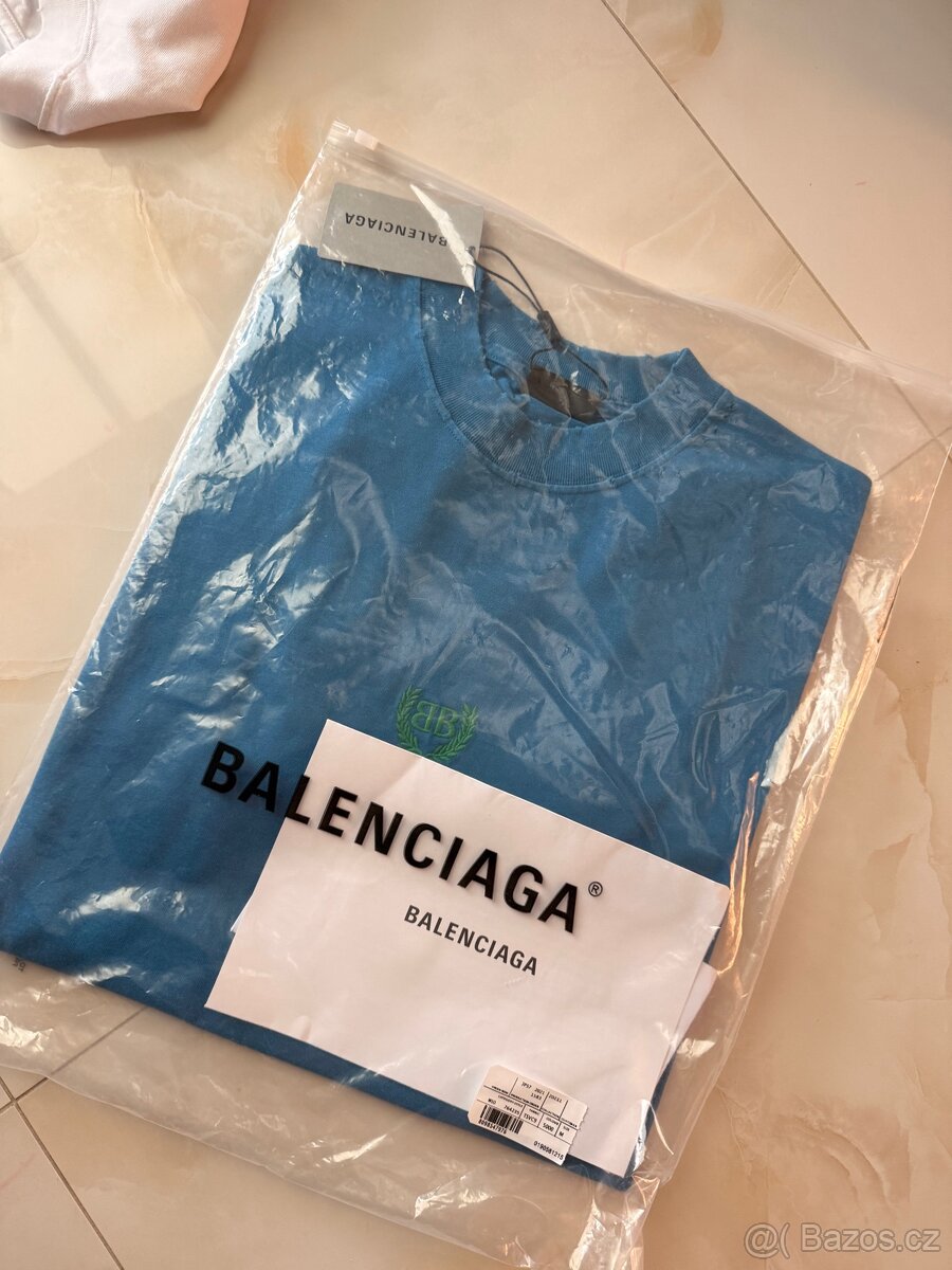 Balenciaga pánské tričko – nové, vel. L, modré