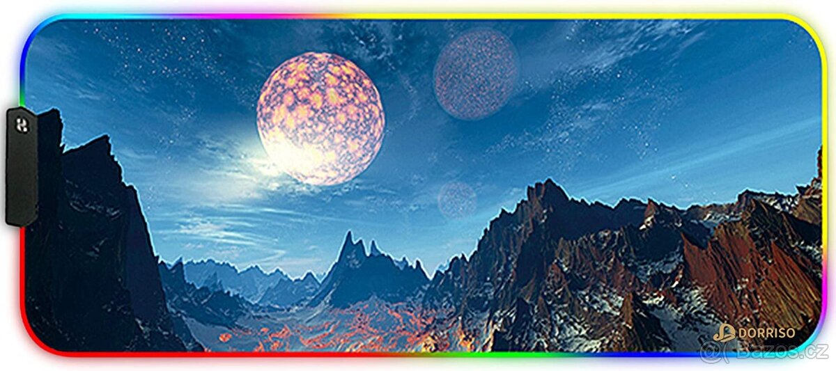 DORRISO RGB herní podložky pod myš XXL