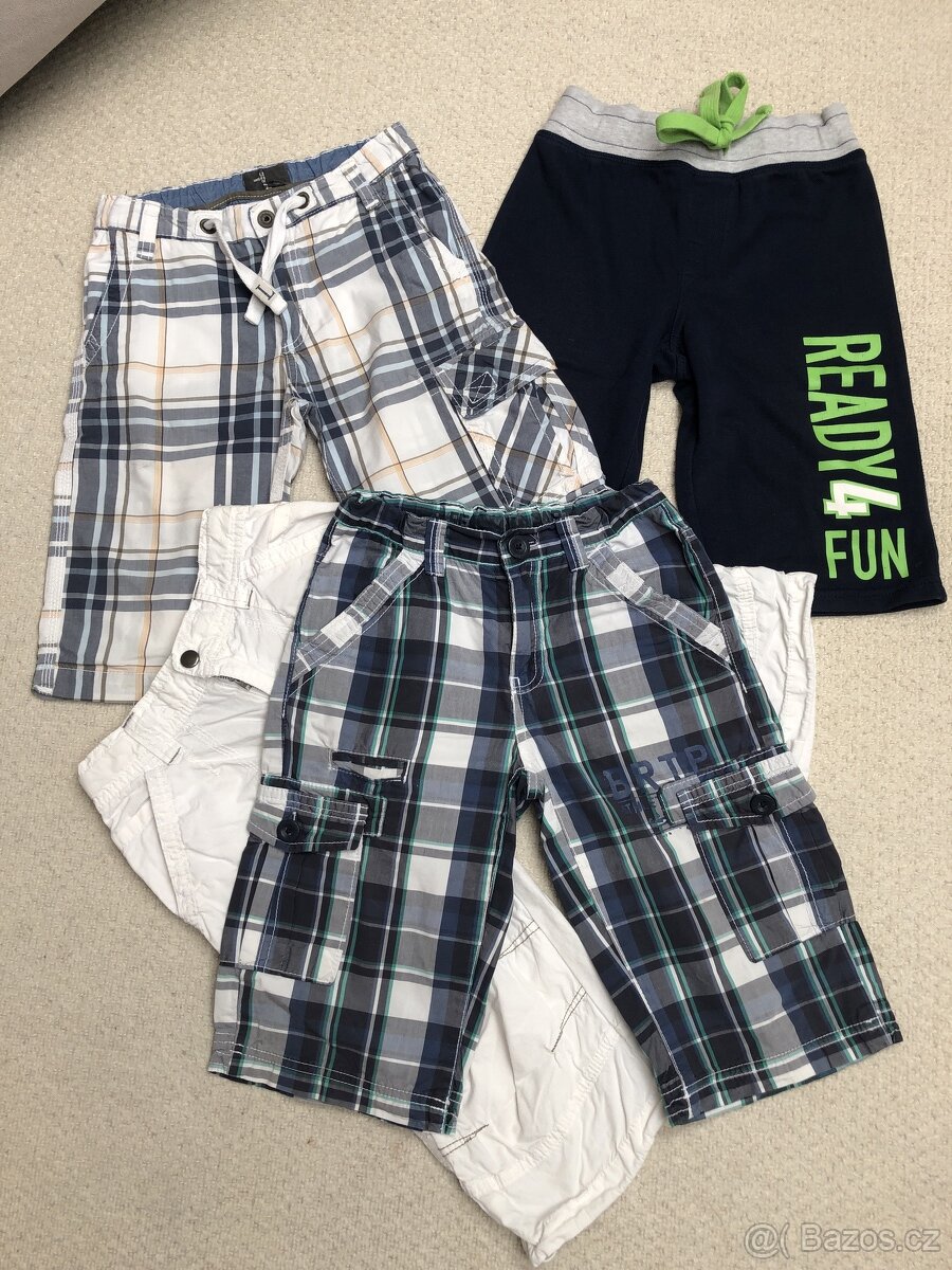Dětské kraťasy, vel 122-128, 3+1 zdarma