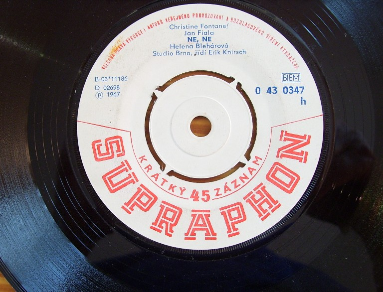 Sp desky Karel Hála a H.Blehárová z let 1967-1968-set 3 ks