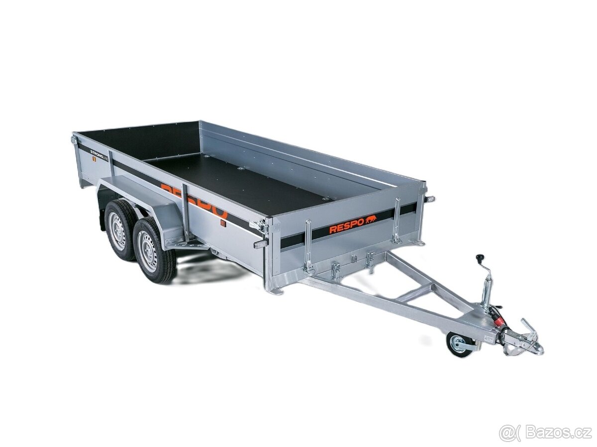 Nebržděný přívěsný vozík RESPO B150, 350x150 cm, 750 kg