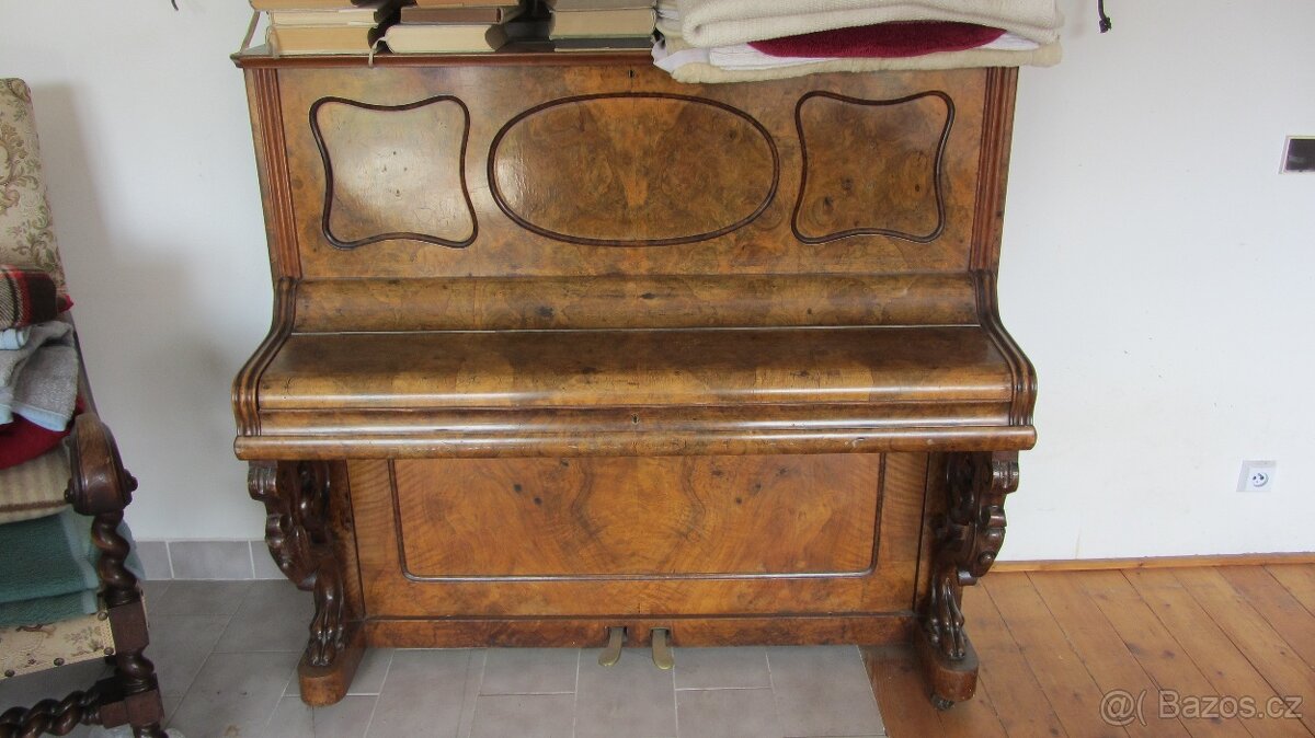 Krásné starožitné pianino E. Seiler konec 19. st., funkční