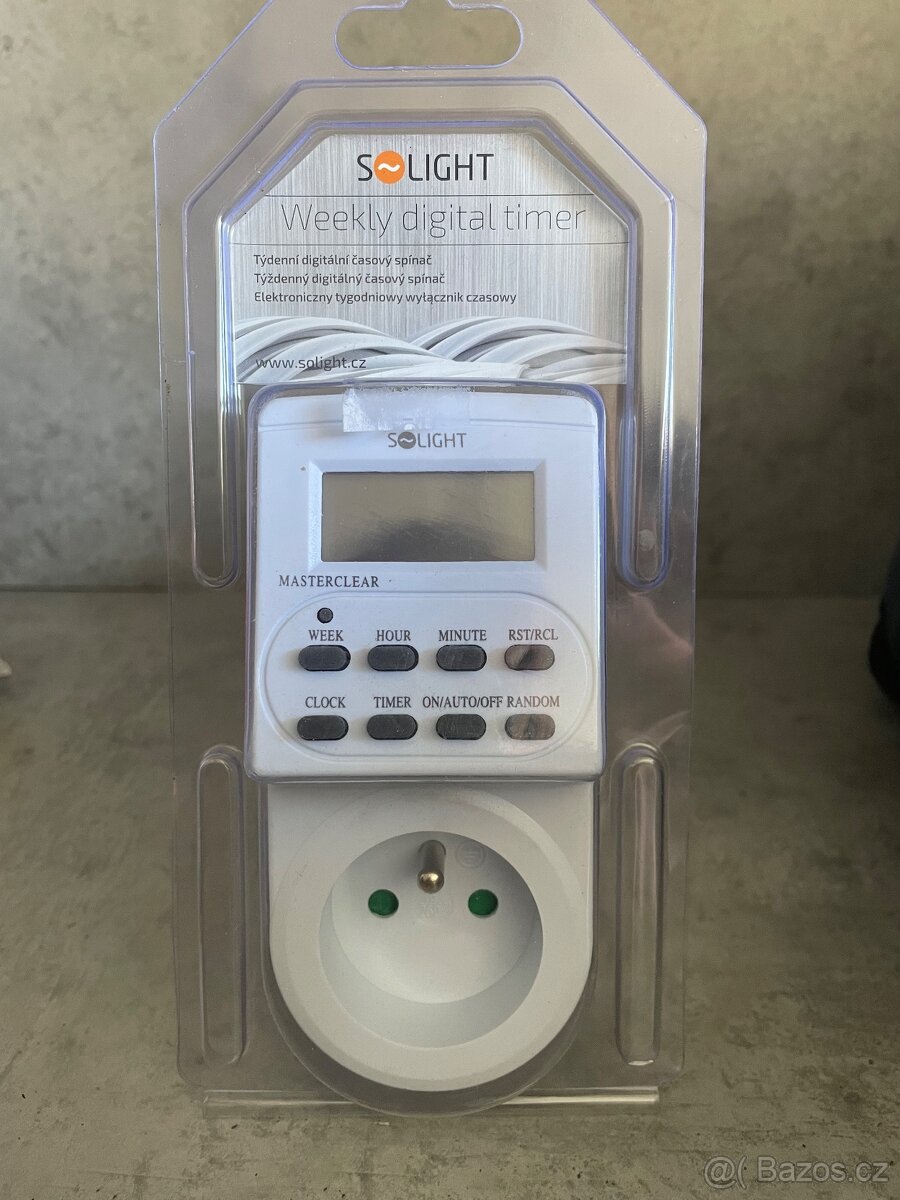 Solight časový spínač digitální, displej, 16 režimů
