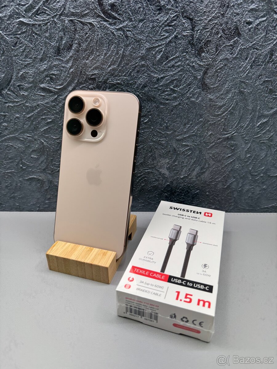 Apple iPhone 16 Pro 128 GB Desert Titanium - ZÁRUKA+FAKTURA