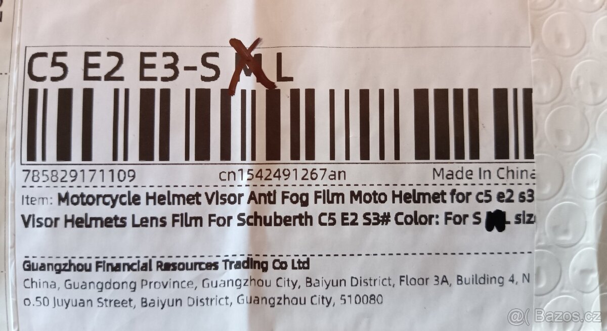 Pinlock na Schuberth C5 a E2