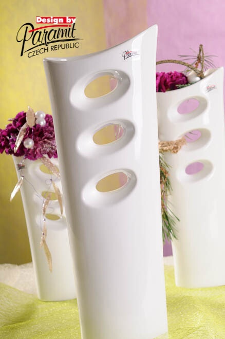 Váza - bílá (Paramit), 43 cm