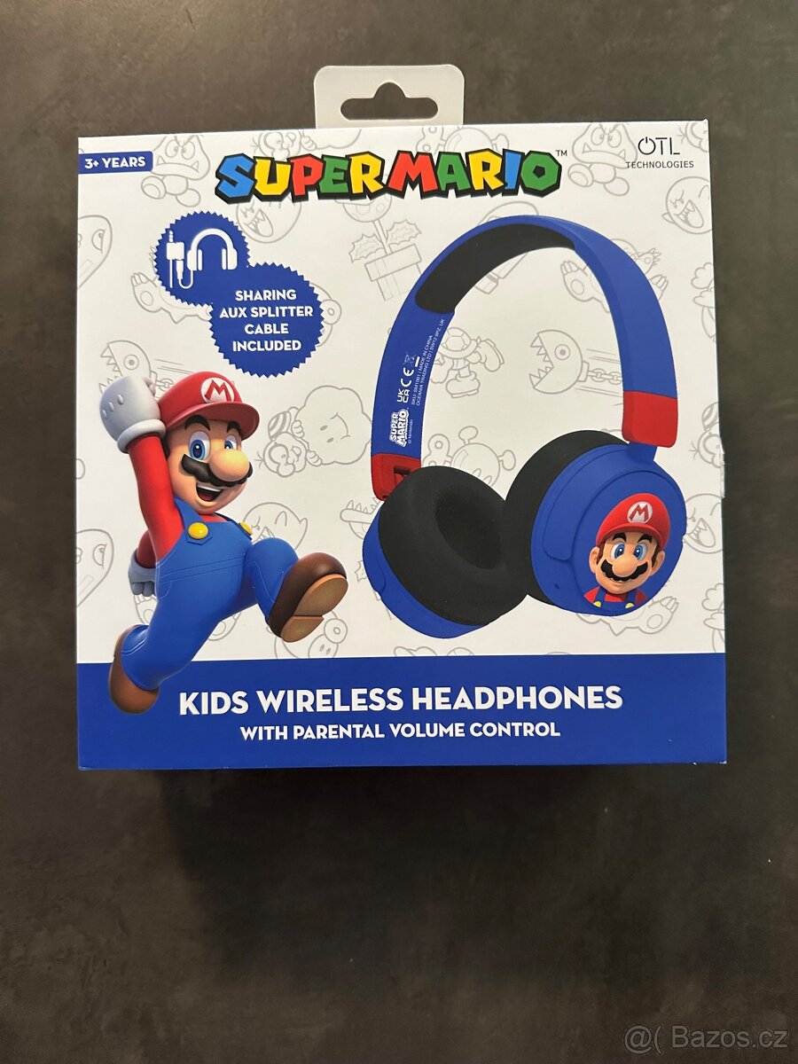 Dětská sluchátka Super Mário